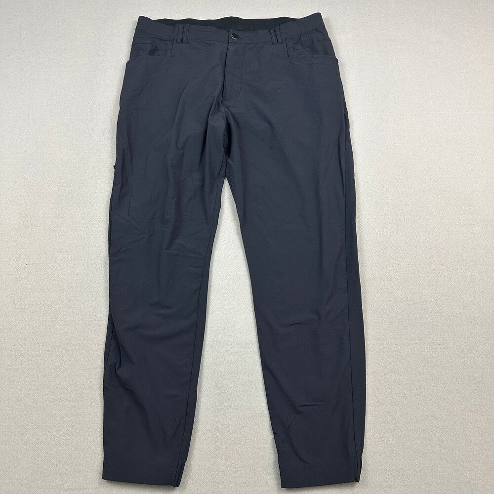 BYLT Pants Men 34 Blue Solid Ace Jogger Tapered Premium Essential Trouser